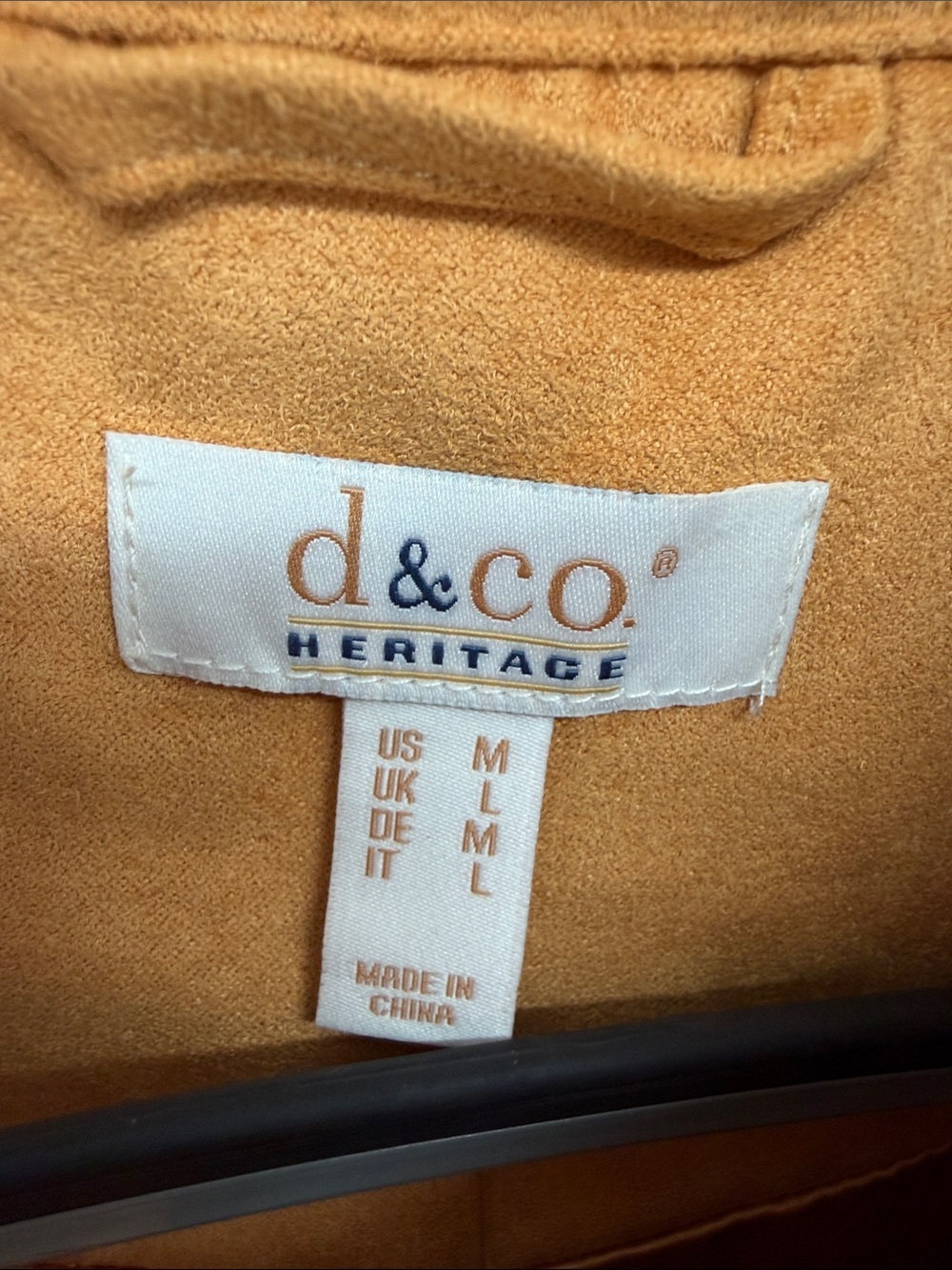 Denim&Co Heritage Quilted Faux Suede Barn Jacket NWT Size Medium Fall Gold - Picture 6 of 8
